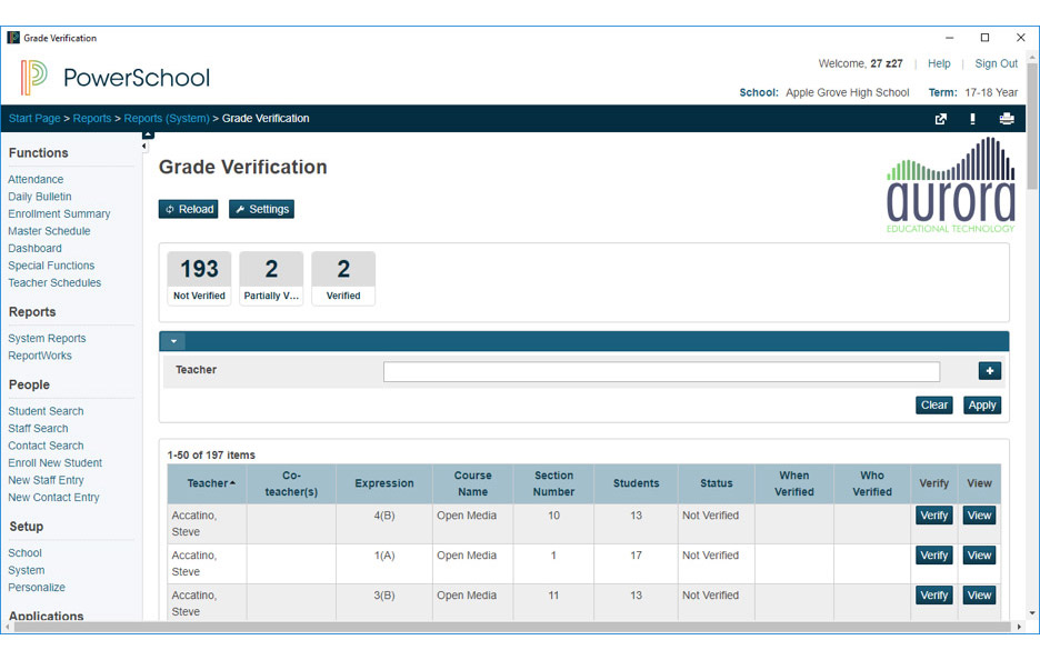 Grade Verification